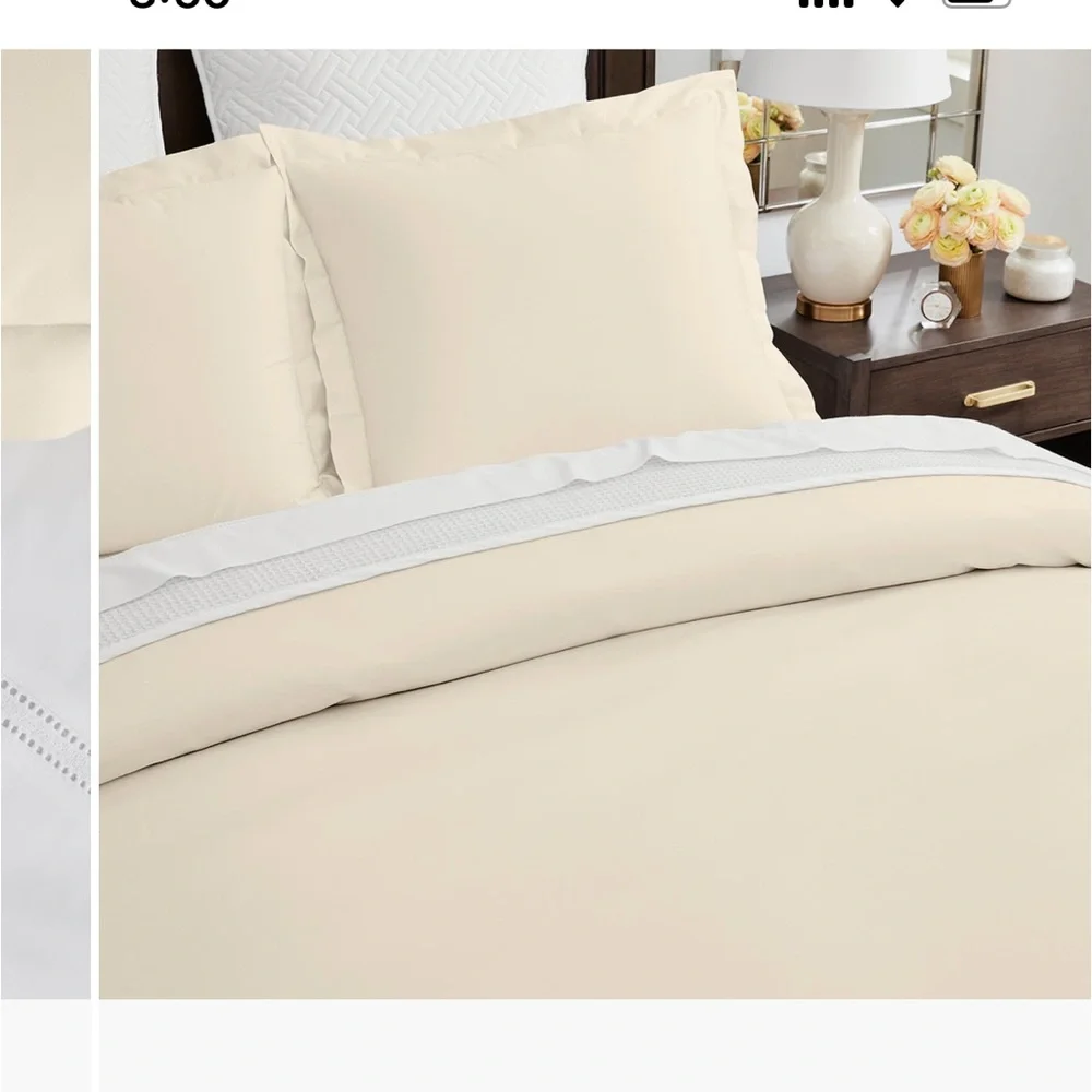 Boll & Branch NWT KING SIZE Signature hemmed Duvet set